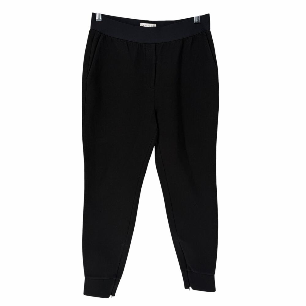 Everlane Black Street Fleet Pull On Jogger Pants Sz Medium
